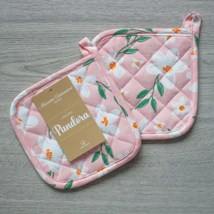 Set 2 Presine da Cucina Pandora Maestri Cotonieri Home in Cotone Fantasia Compra Online