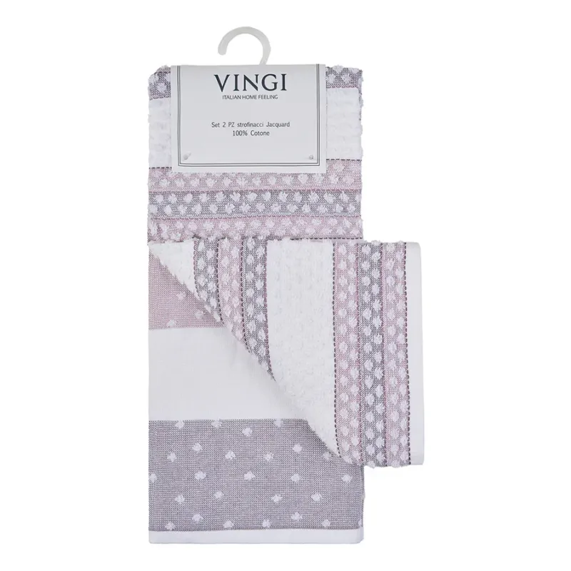 Set 2 Strofinacci Lily 100% cotone - Vingi Pagamento Sicuro