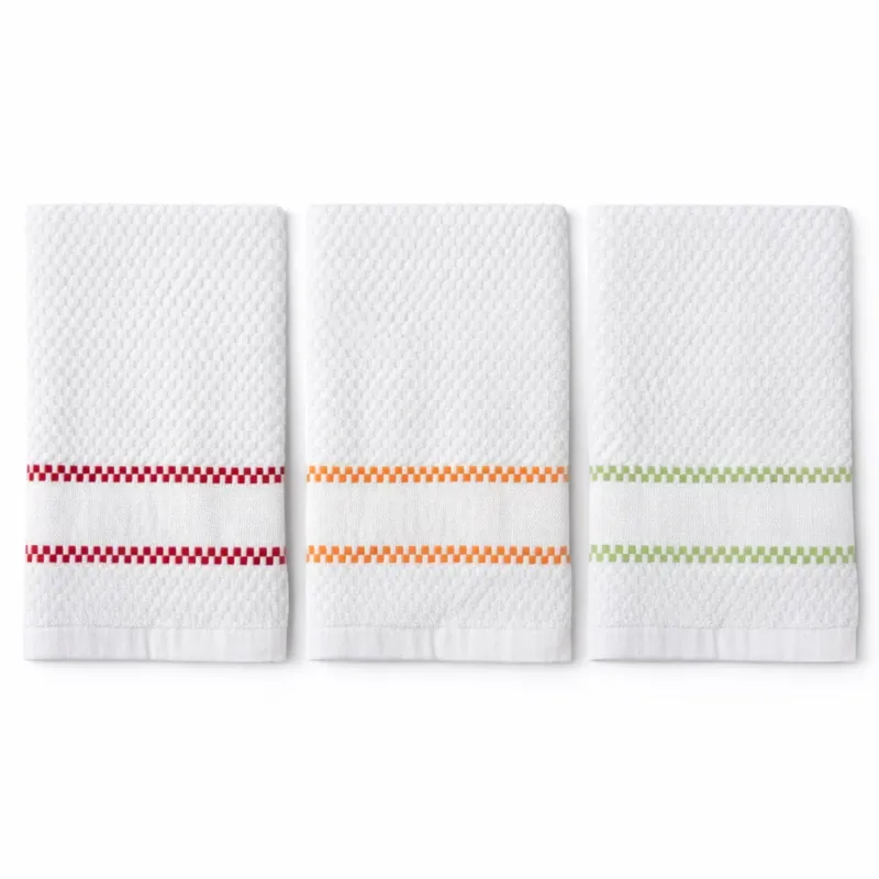 Affare Set 3 Strofinacci Cucina ATENE Karì 50x70 cm in cotone - Made in Italy