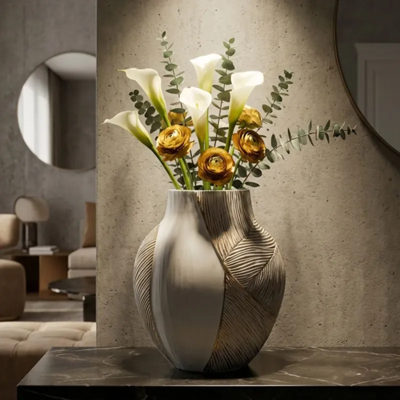 VASO RESINA HO CHI MINH CM 27X11,5X31 - FERRETTI Super Prezzo