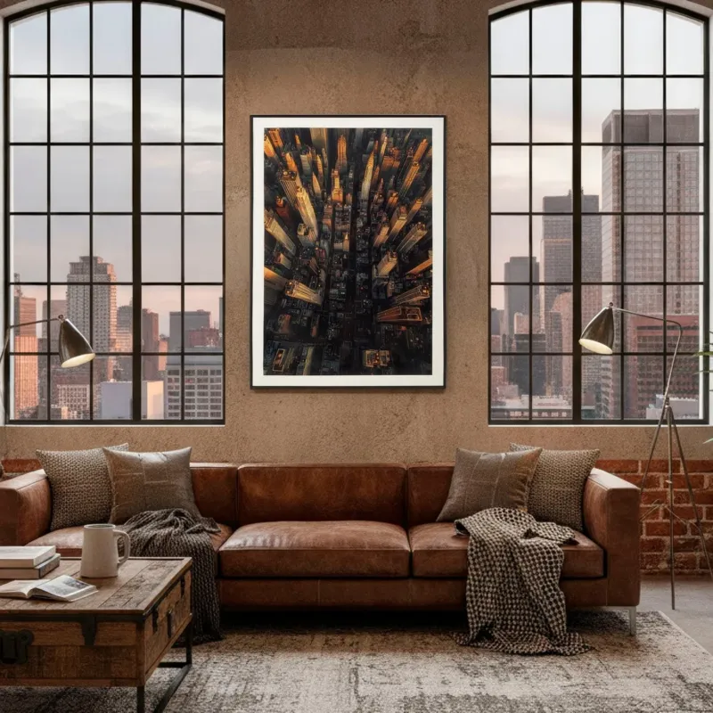 STAMPA SU TELA LACCATA NEW YORK C/CORNICE -A- FERRETTI Promozione Esclusiva