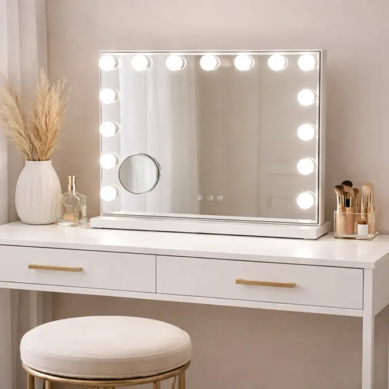 SPECCHIO DA TAVOLO HOLLYWOOD (LUCE CON 3 TEMPERATURE DI COLORE) - FERRETTI Prezzo Scontato