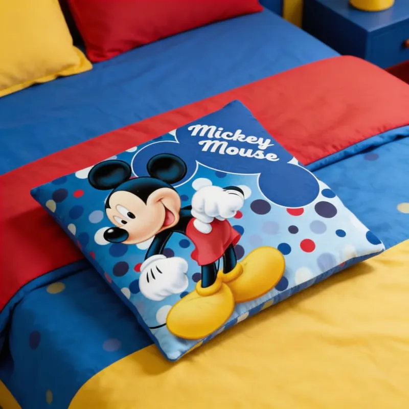 Cuscino Arredo Mickey Mouse con imbottitura 40x40 cm Quantità Limitata