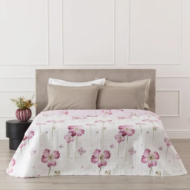 Trapuntino Matrimoniale Double Face Ayla Linea Oro 260x260 cm – Quilt Microfibra Stampata Consegna Rapida