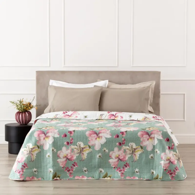 Affare Trapuntino Matrimoniale Double Face Ander Linea Oro 260x260 cm – Quilt Microfibra Stampata (Copia)