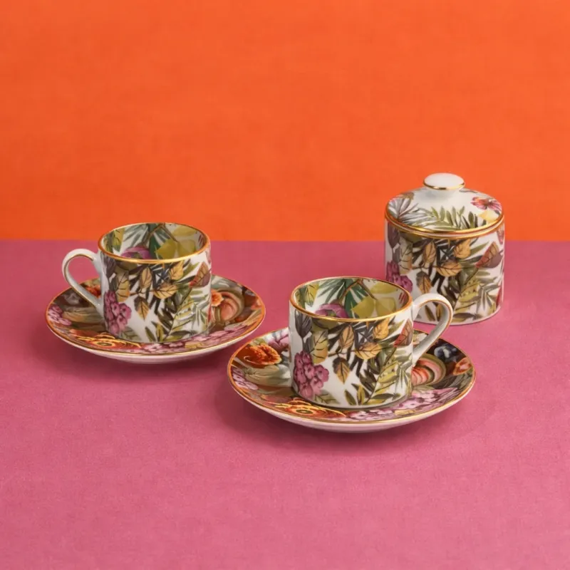 Must-Have Set 2 Tazze da Tè con Coperchio e Piattino Exotic Jungle - Weissestal