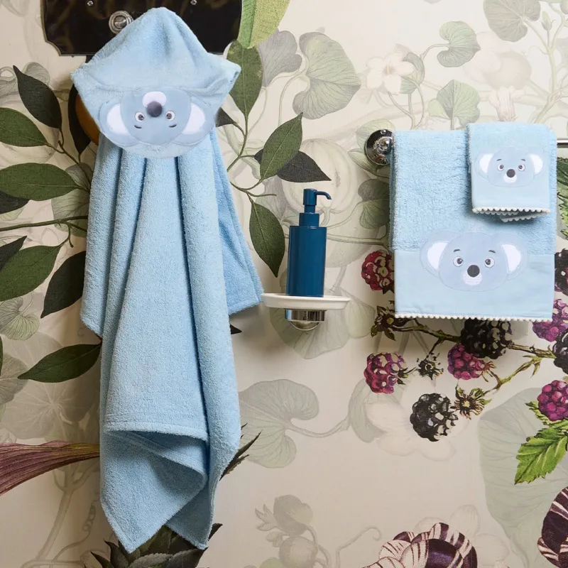 Spedizione Espresso Set Asciugamani Baby 1+1 in Spugna di Cotone Koala - Vingi