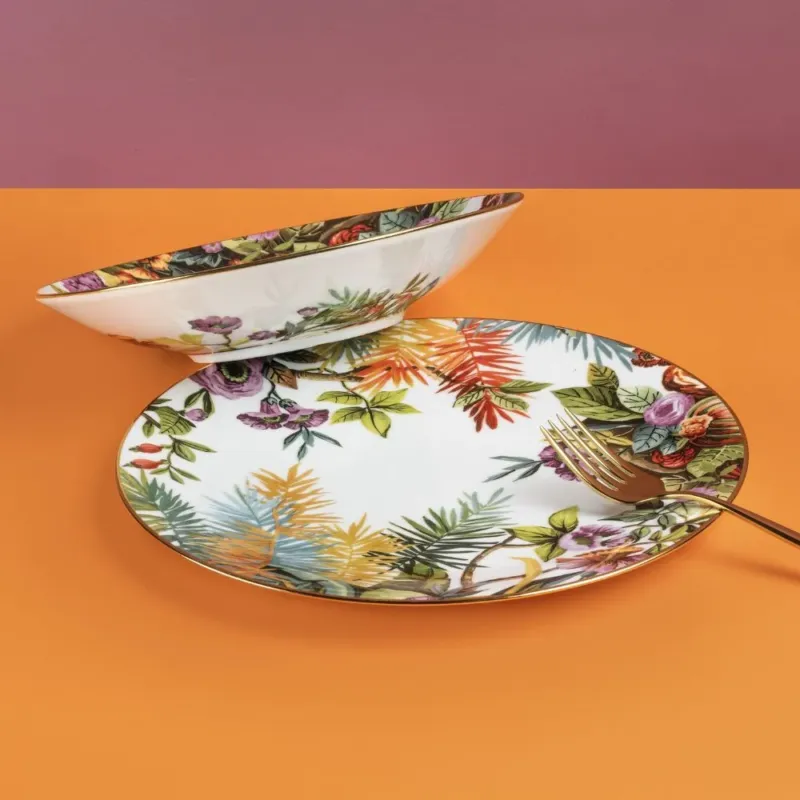 Piatto Fondo 23cm White Exotic Jungle - Weissestal Promozione Esclusiva