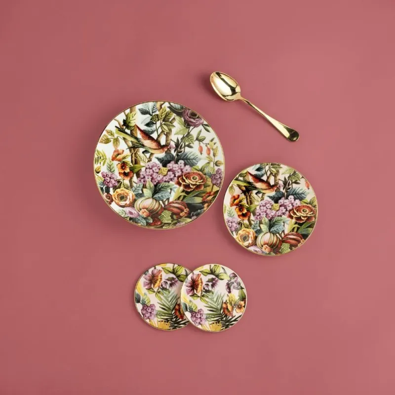 Prezzo Basso Set 2 Piattini Pane 17 cm Exotic Jungle - Weissestal