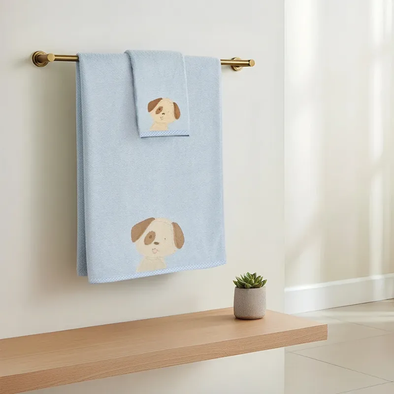 Offerta Limitata Set Asciugamani Baby 1+1 in Spugna di Cotone Billy - Vingi
