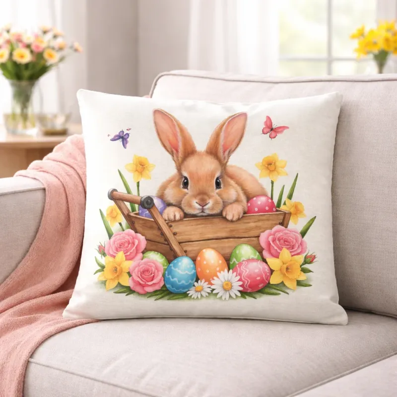 Offerta Del Giorno Cuscino Arredo PASQUA Double face in Cotone dis.4 - Karì