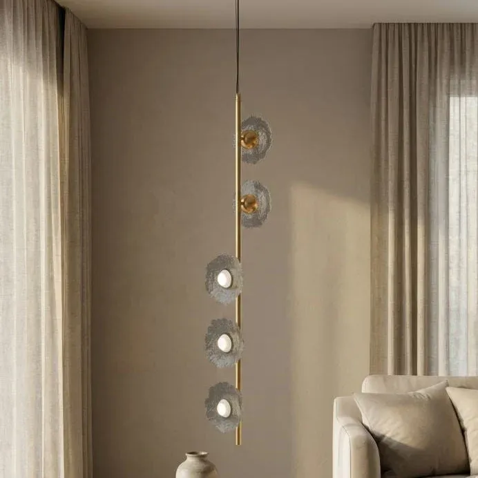 LAMPADARIO EMILY VERTICALE VETRO GRIGIO - FERRETTI Bestseller