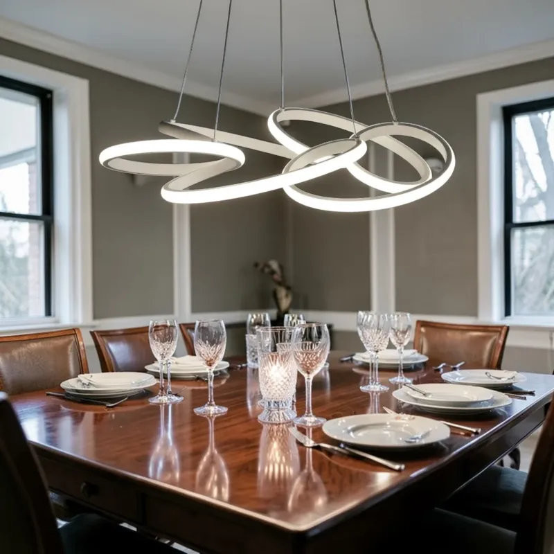 LAMPADARIO LED GLOVY BIANCO (LUCE CON 3 TEMPERATURE DI COLORE) - FERRETTI Popolare