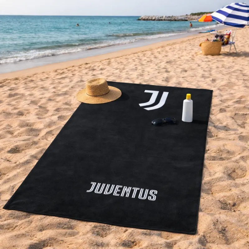 Telo Mare Microfibra Juve 80x160 - Hermet Prezzo Di Fabbrica