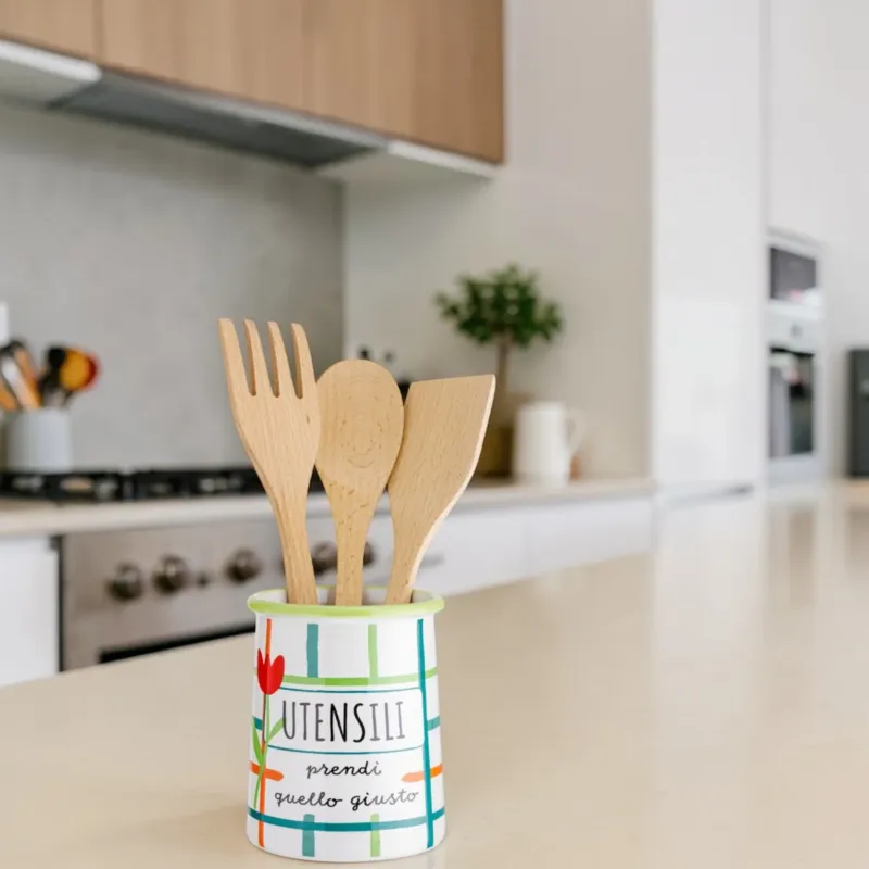 Must-Have Portautensili Stoneware Life Style ø9,5x12 cm - Montemaggi
