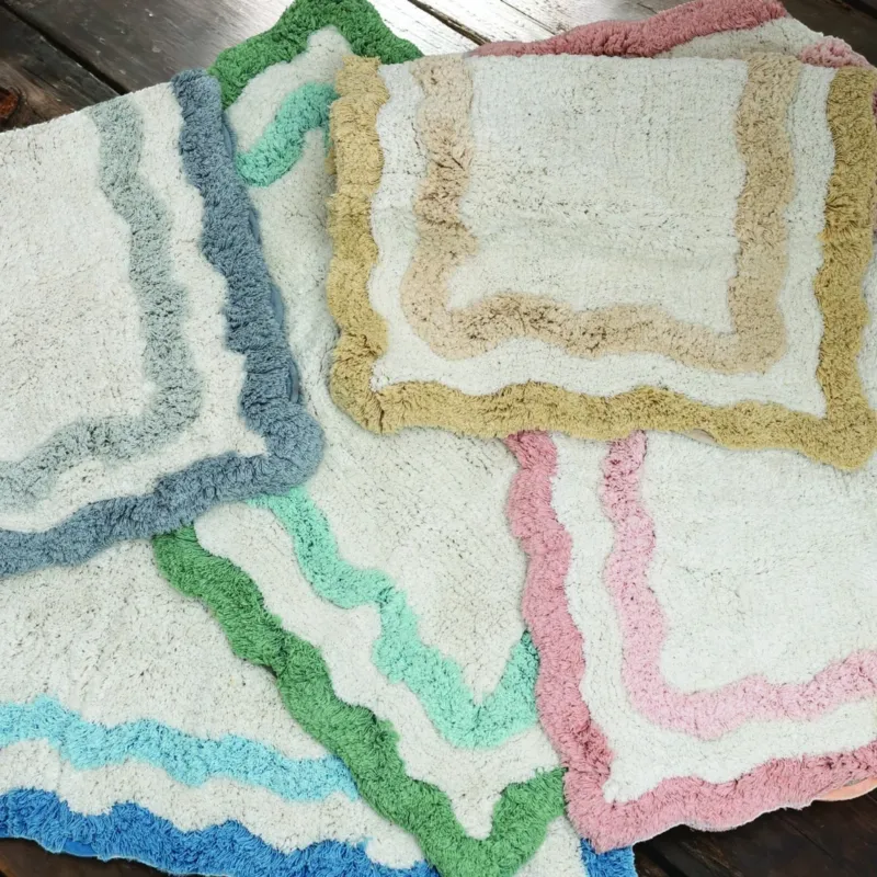 Tappeto Bagno Ondina Atelier 17 in Cotone 50x80 / 60x110 cm – 5 Colori Prezzo Scontato