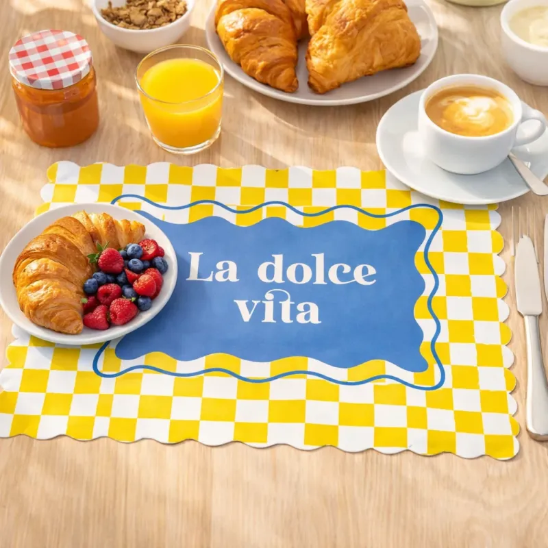 Set 2 Tovagliette Sagomate "La dolce vita" 43,5x28,5 cm - Montemaggi Pagamento Sicuro