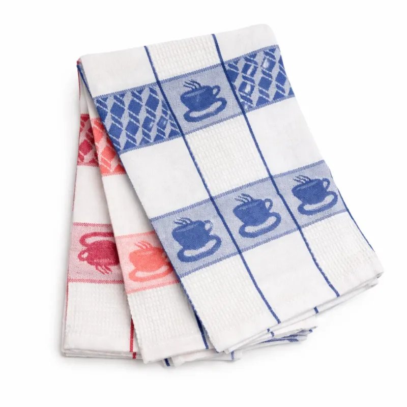 Set 3 Strofinacci Cucina in Cotone 50x70 cm TAZZINE - Il filo Novità