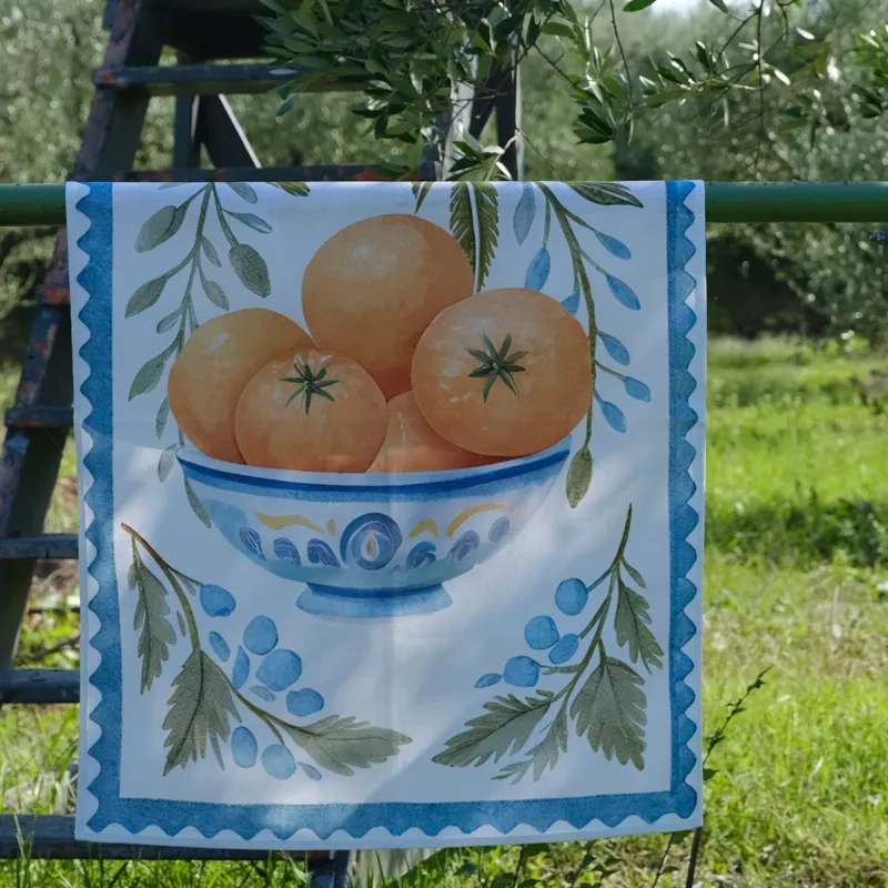 Promo Stagionale Strofinaccio aranci Petracchi 50x70 cm in Cotone Made in Italy Asciughino Cucina