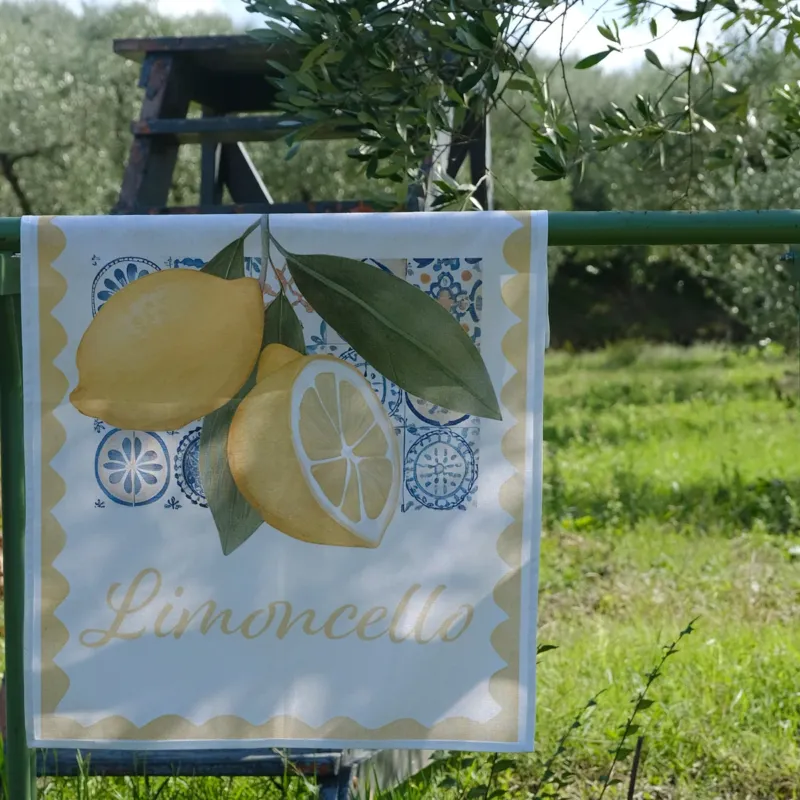 Strofinaccio limoncello Petracchi 50x70 cm in Cotone Made in Italy Asciughino Cucina Non Perdere