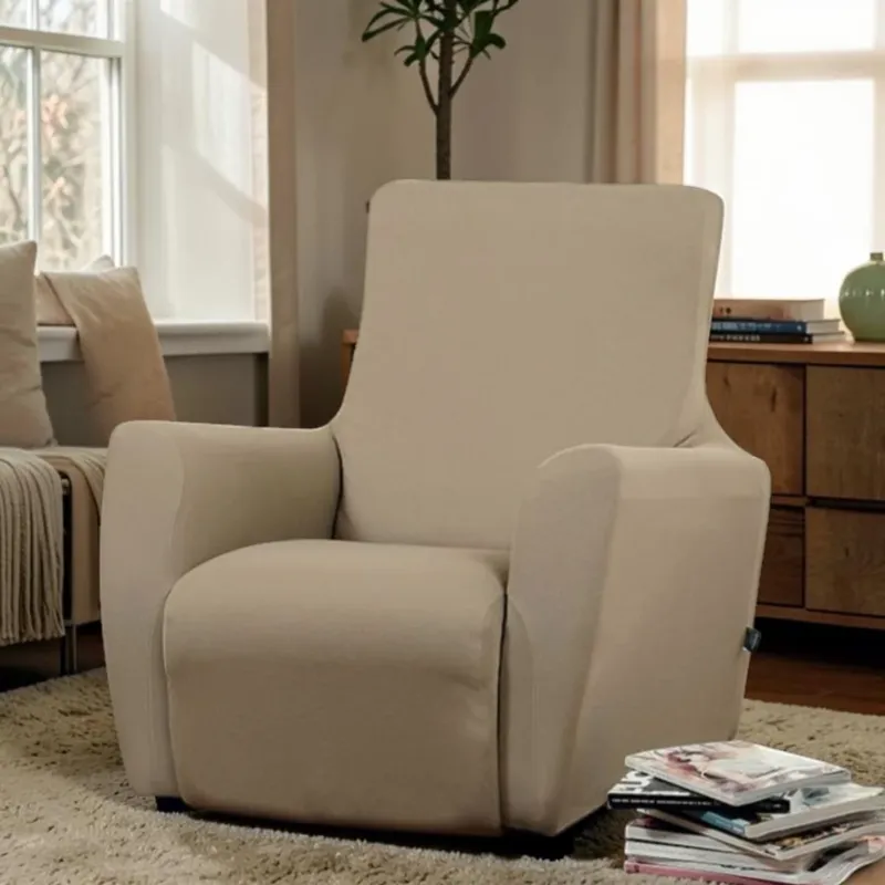 A Buon Prezzo Copripoltrona Bielastico Antimacchia Tinta Unita Genius Lounge per Poltrone Reclinabili da 65 a 100 cm - Biancaluna
