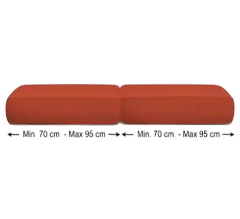 Offerta Speciale Coppia Copricuscini Maxi Tessuto Bielastico Antimacchia Tinta Unita Genius da 70 a 95 cm - Biancaluna