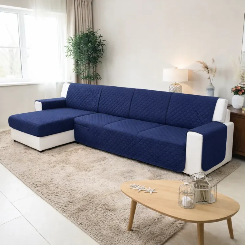 Pagamento Sicuro Copridivano con Penisola Genius Smart 4 Posti da 245 a 275 cm - Biancaluna