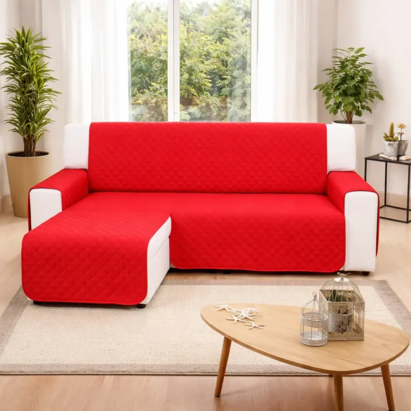 Subito Disponibile Copridivano con Penisola Genius Smart 3 Posti da 200 a 230 cm - Biancaluna