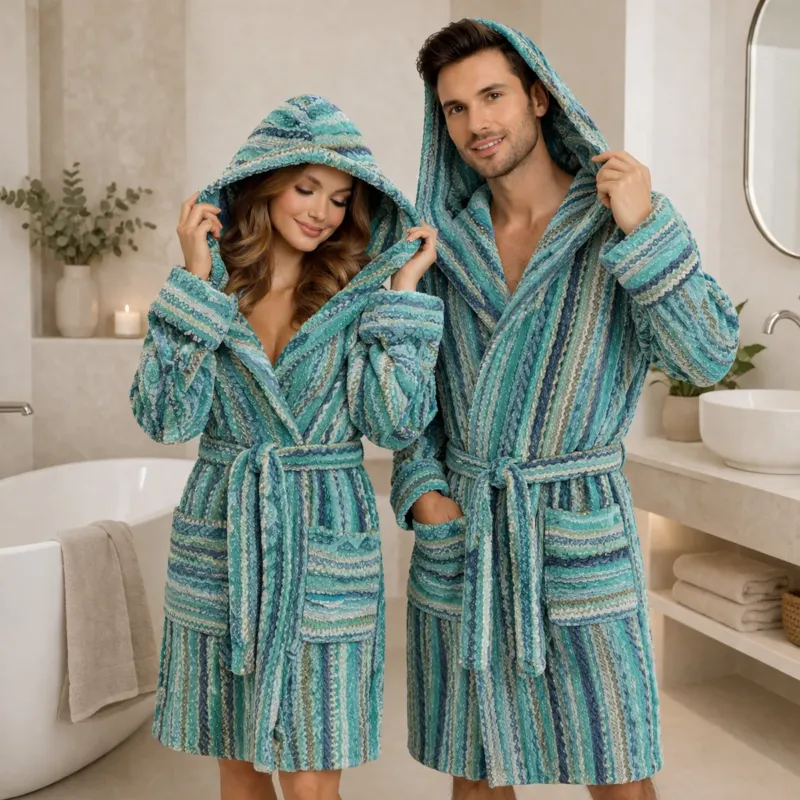 Accappatoio SOFIA GREEN taglia S/M/L/XL/XXL - Botticelli Home Sconto