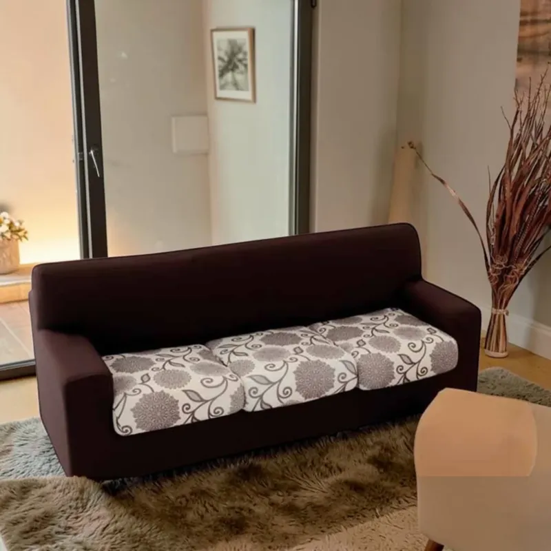 Coppia Copricuscini Tessuto Bielastico Antimacchia Genius Fantasia Vision 1 Posto da 50 a 70 cm - Biancaluna Spedizione Espresso