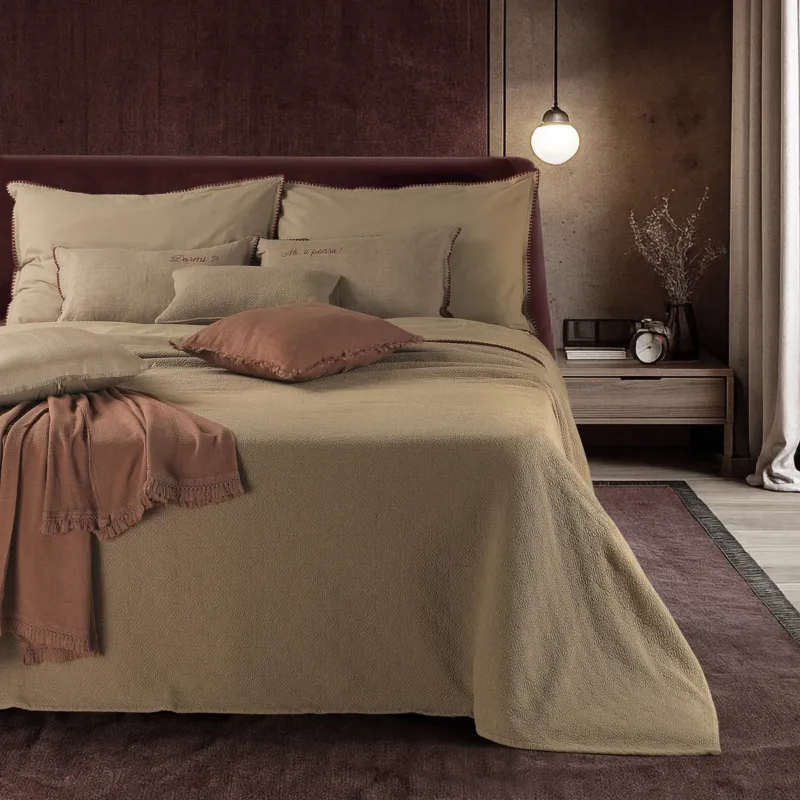 Miglior Prezzo Copriletto Matrimoniale 270x270 + Completo Lenzuola Melodia Petracchi 100% Cotone Made in Italy