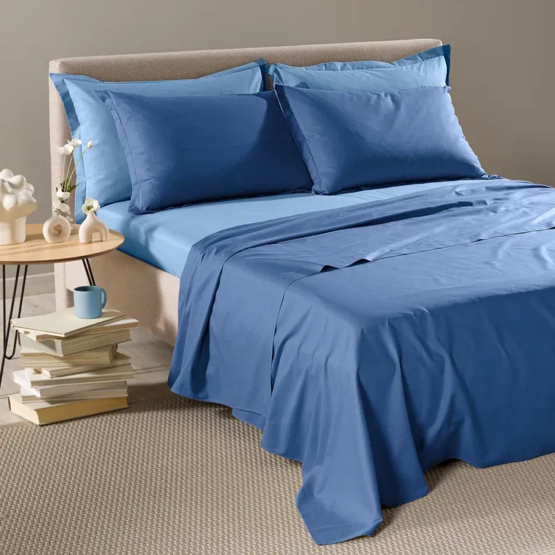 Completo Lenzuola In Cotone Vita Double Matrimoniale - Caleffi Offerta Speciale