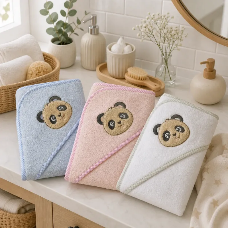 A Buon Prezzo Accappatoio Quadrato Baby in Spugna 100% Cotone Panda - Vingi