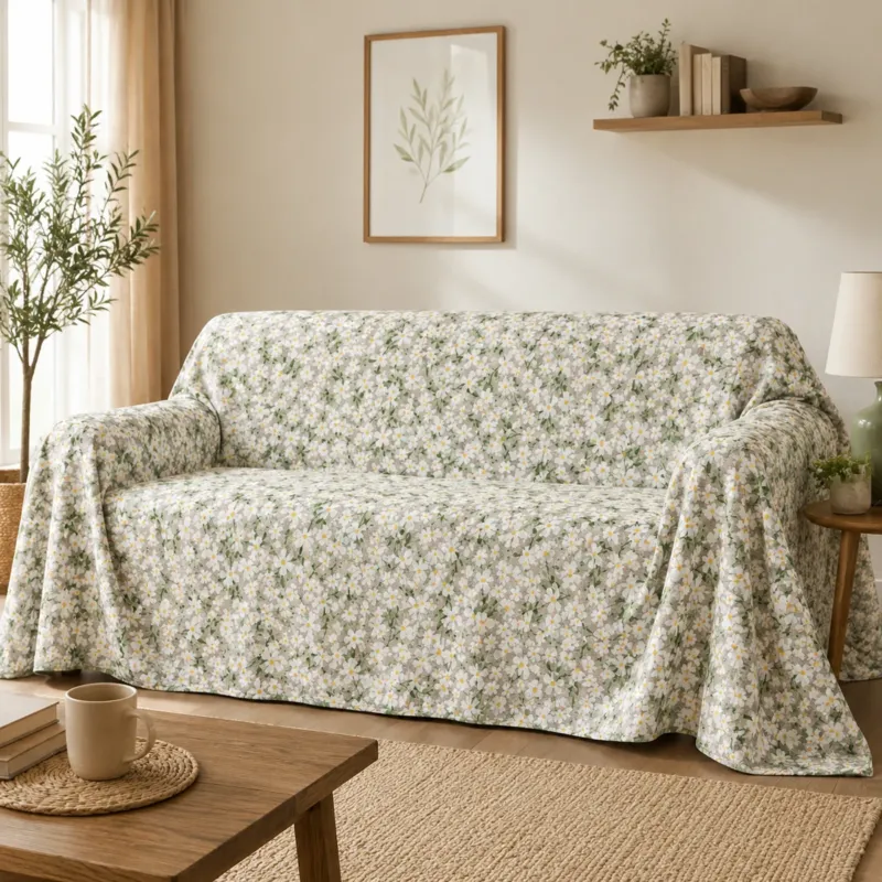 Telo Arredo Copritutto Harmony 2 Posti 260x260 in Cotone - BA Di Tendenza