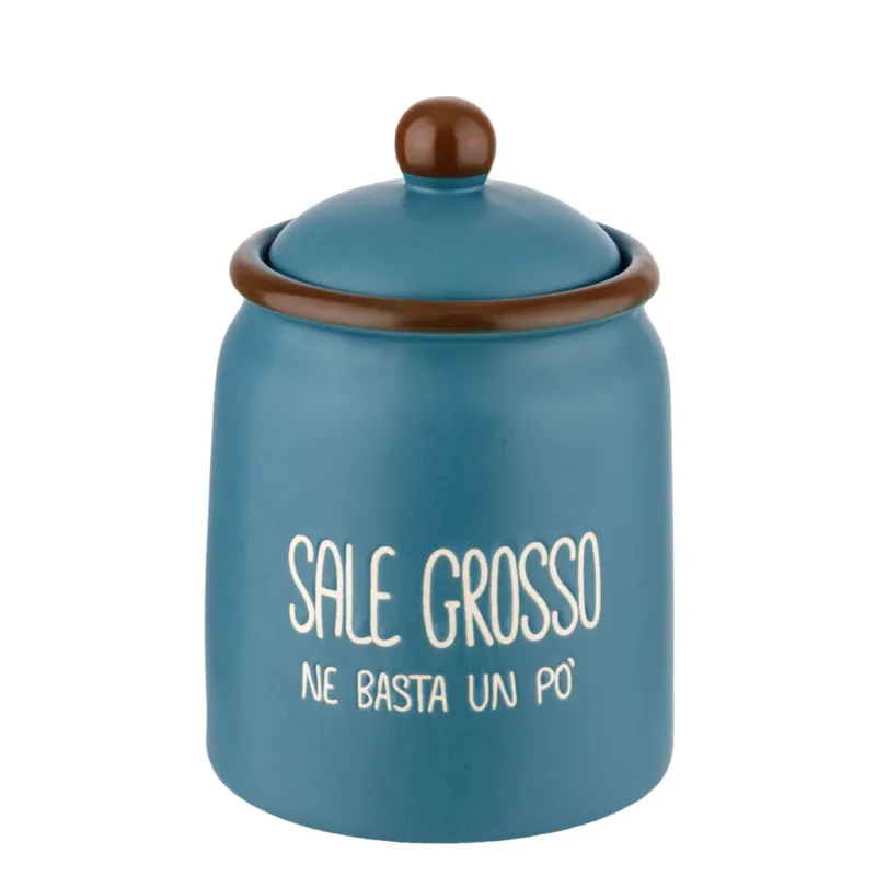Di Tendenza Barattolo Sale Grosso COLORS Montemaggi in Stoneware 11x16 cm
