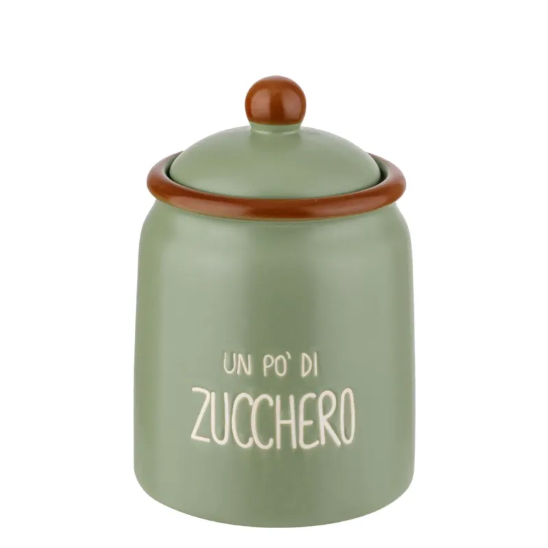 Barattolo Zucchero COLORS Montemaggi Avio in Stoneware 11x16 cm Ordina Subito