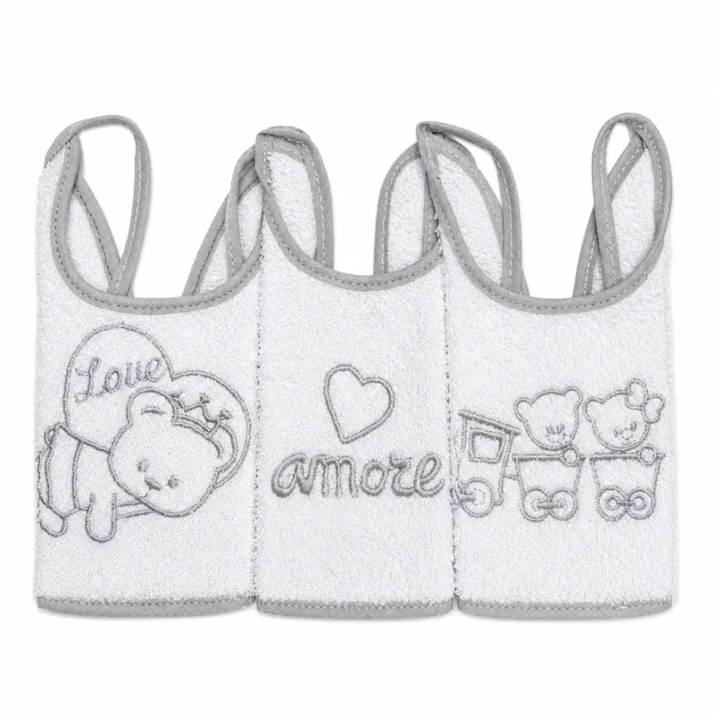 Soddisfatti O Rimborsati Set 3 Bavaglini Love in Spugna - 7 Sons