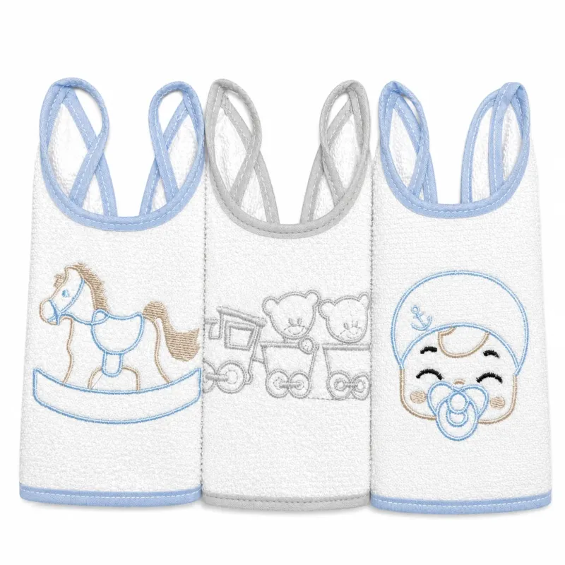 Set 3 Bavaglini Baby Dreams in Spugna - 7 Sons Promozione