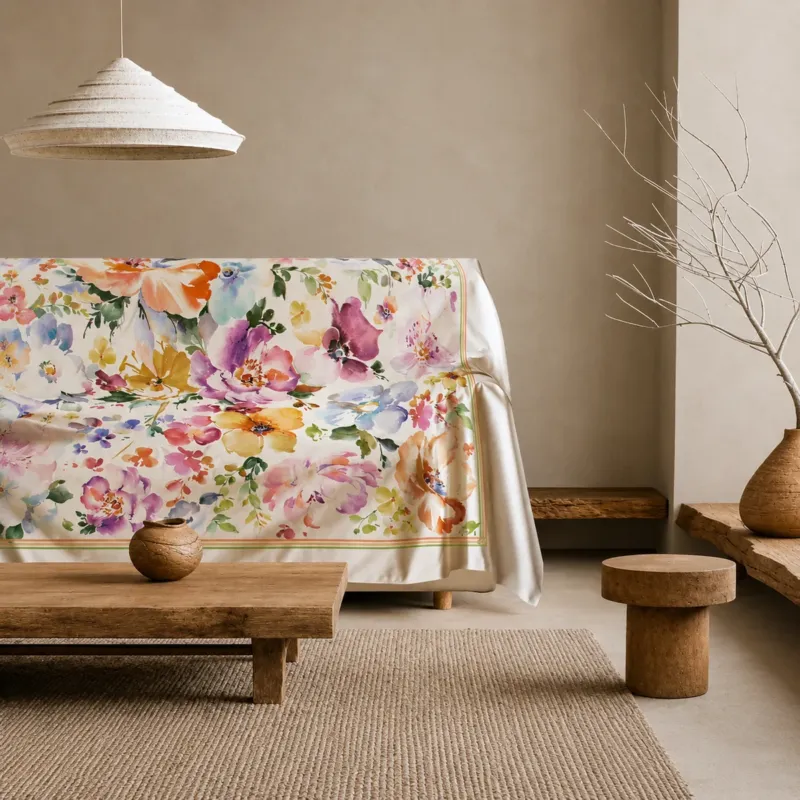 Saldi Telo Multiarredo C/Stampa Piazzata Flora 250x280 cm - Linea Oro