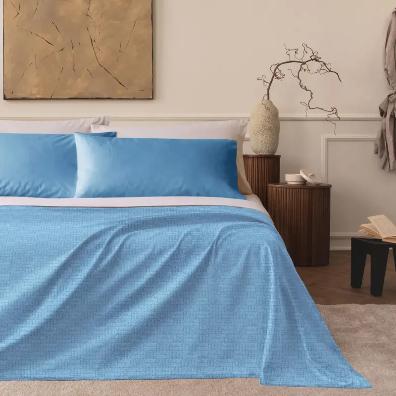 Copriletto Leida Linea Oro 100% Cotone Tinta Unita 6 Colori Solo Oggi