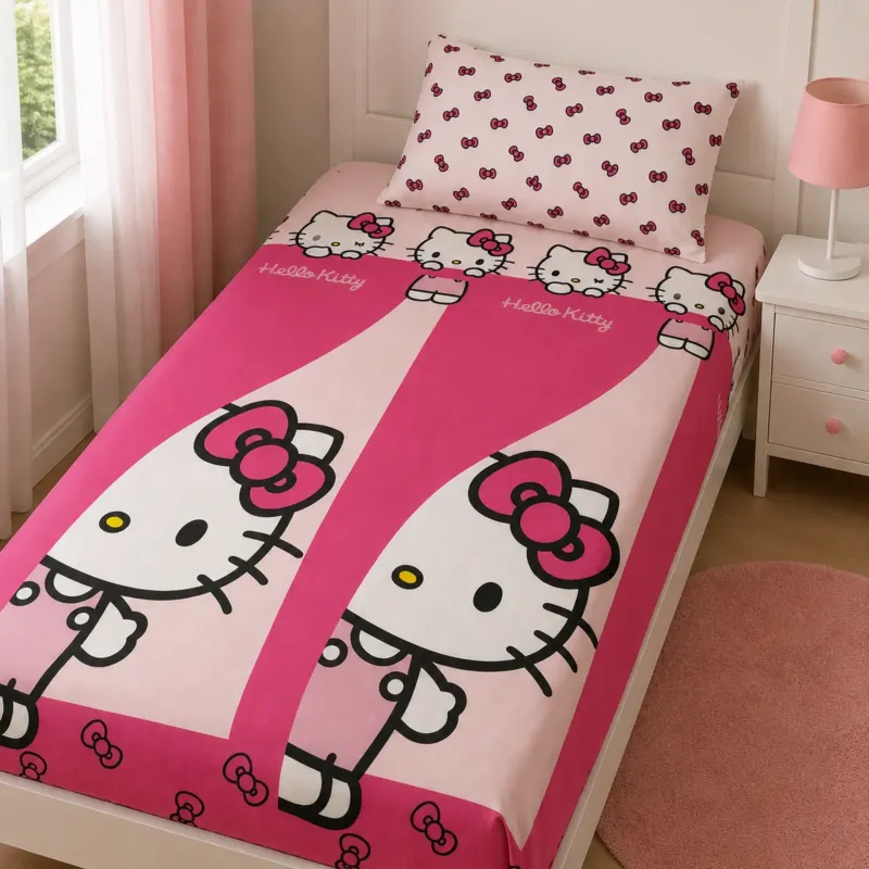 Offerta Speciale Completo Lenzuola 100% Cotone – Hello Kitty