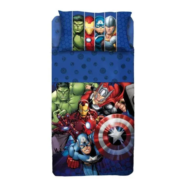 Scelto Dai Clienti Completo Lenzuola Copriletto Avengers Singolo - Marvel