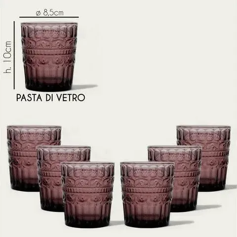 Set 6 Bicchieri/Calici Heritage Porpora - Arca Solo Oggi