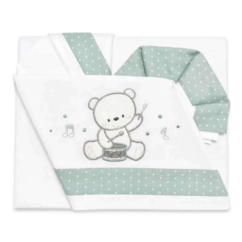 Prezzo Scontato Completo Lenzuola Orsetto Musicista per Carrozzina o Co-sleeping 100% Cotone 3 Pezzi - Bruco Bruco (Copia)