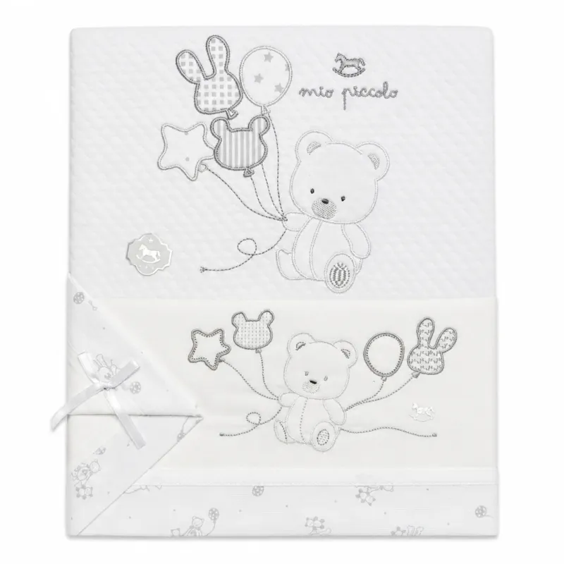 Bestseller Coordinato Culla Next To Me Ricamato in Cotone art.539 dis.864 - Mio Piccolo