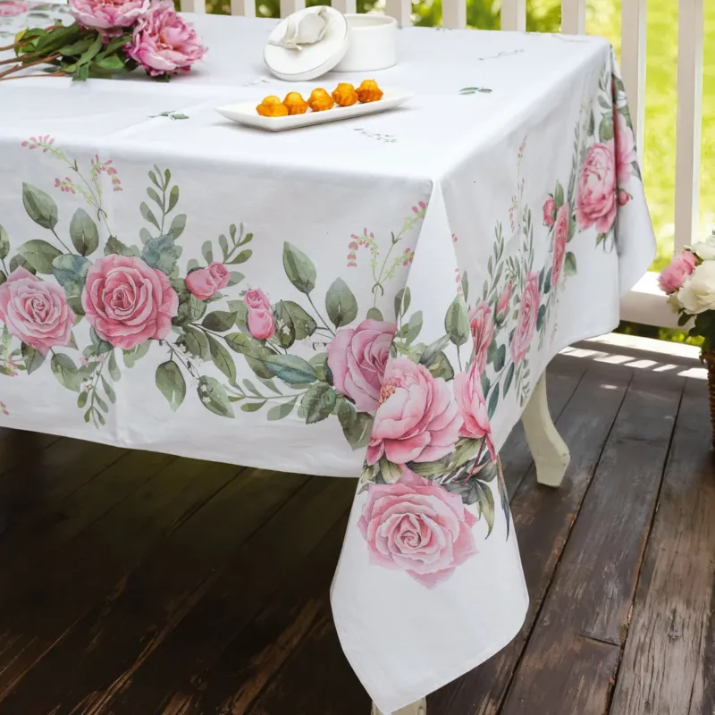 Tovaglia In The Garden Disegno 34 Floreale 100% Cotone Made in Italy - L‘Atelier 17 Nuova Collezione