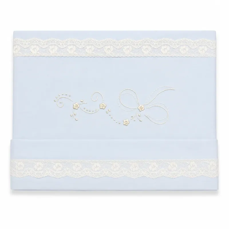 Offerta Del Giorno Completo Lenzuola Culla Chantilly Ricamato a Mano 100% Cotone 3 Pezzi – Elite