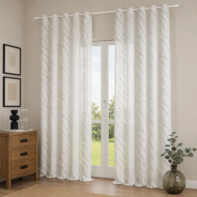 Pannello Tenda con Fascia Copri Bastone Selina Maè 145x290 cm - Via Roma 60 Reso Gratuito