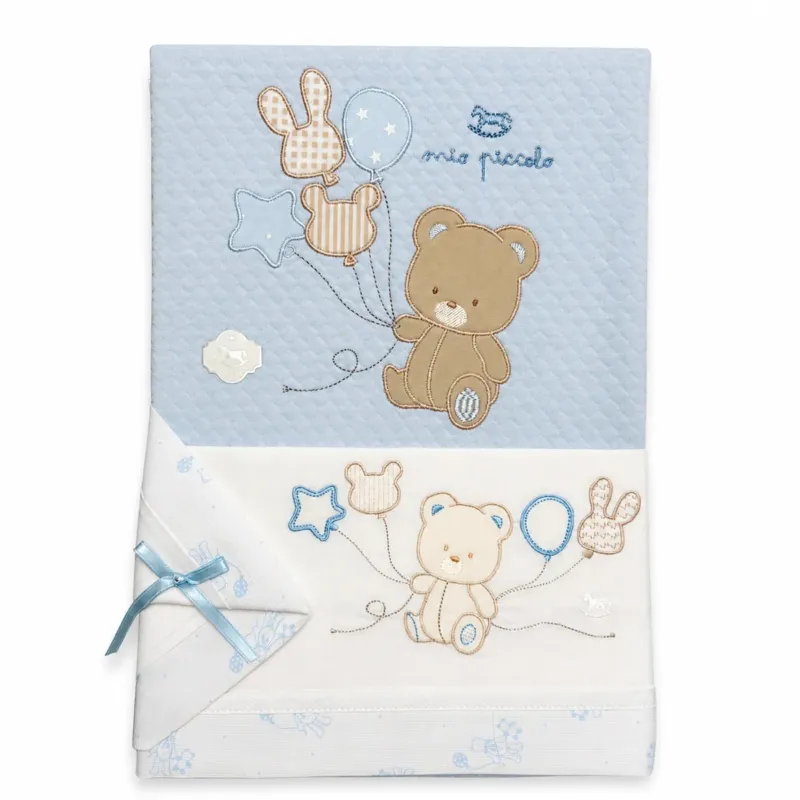 Coordinato Culla Ricamato in Cotone art.536 dis.864 - Mio Piccolo Prezzo Conveniente